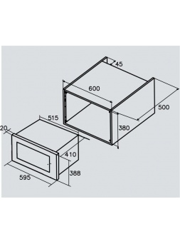 Microondas Integrable CATA MC25GTC Negro