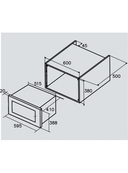 Microondas Integrable CATA MC25GTC Negro